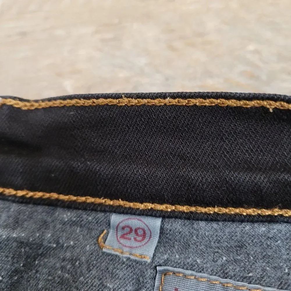 J Brand‎ Cigarette Mid Rise 814 Jeans Black Wsh Womens Size 29 Denim Straight